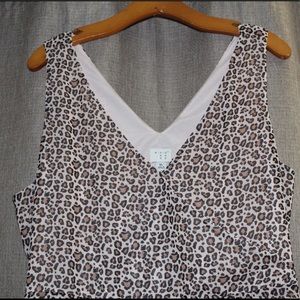 A New Day ; Leopard V-neck Dress